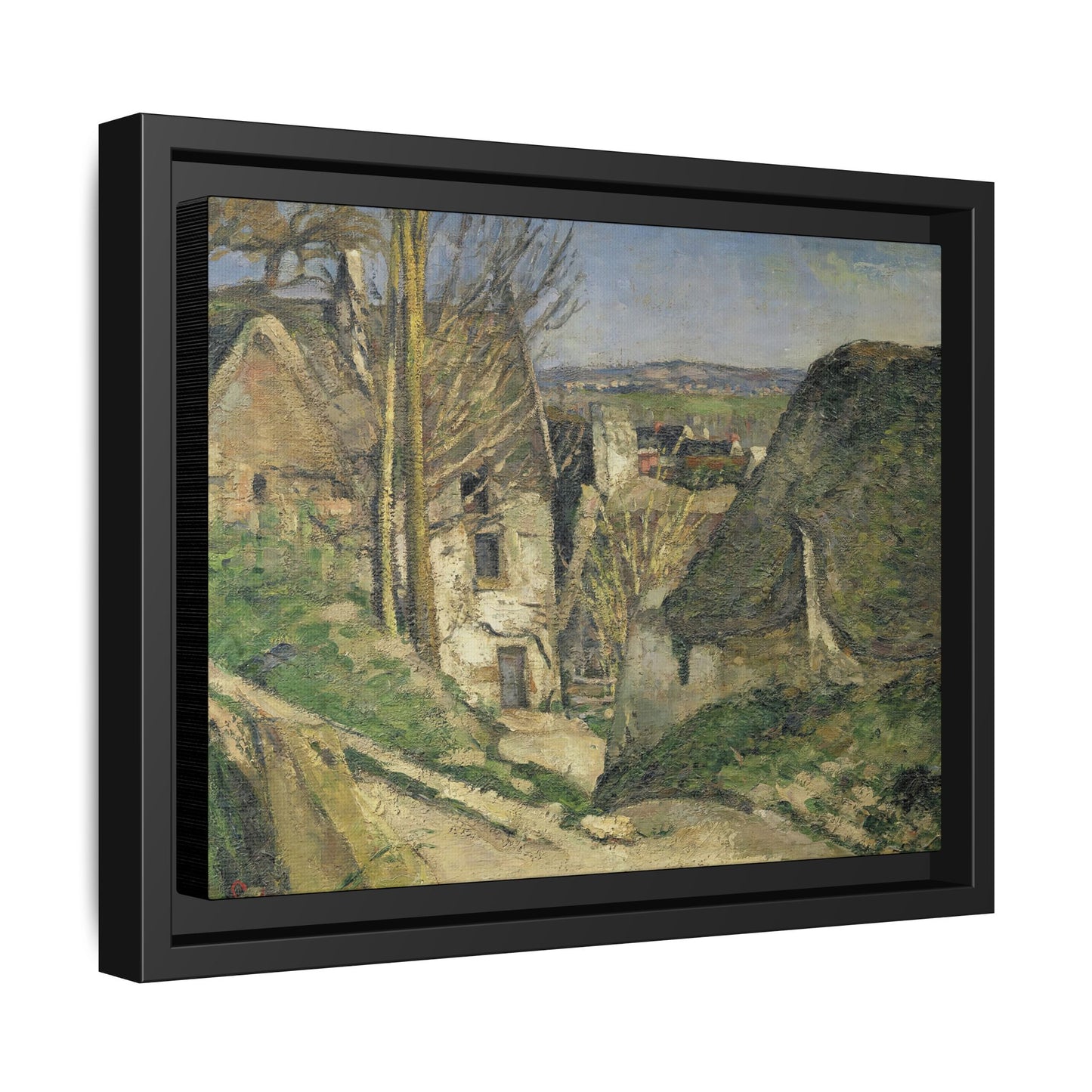 Cézanne, Paul - The House of the Hanged Man, Auvers-sur-Oise (1874) - Matte Canvas, Framed
