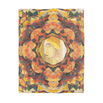 Filiger, Charles - Woman’s Head with Closed Eyes (1893) - Microfiber Duvet Cover