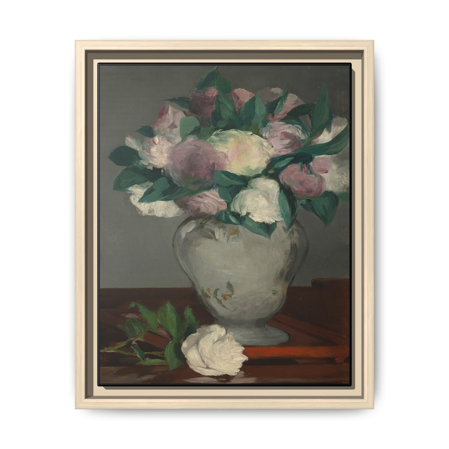 Manet, Édouard - Peonies (1864) - Matte Canvas, Framed