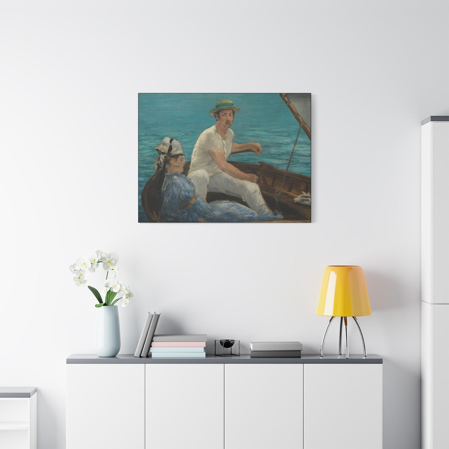 Manet, Édouard - Boating (1874) - Canvas Block, unframed