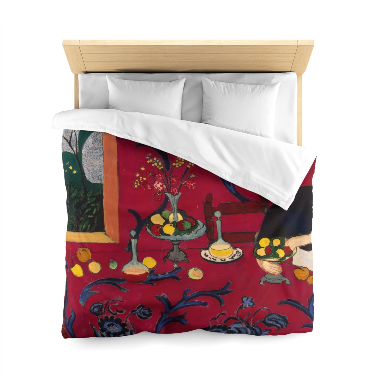 Matisse, Henri - The Dessert Harmony in Red (1908) - Microfiber Duvet Cover