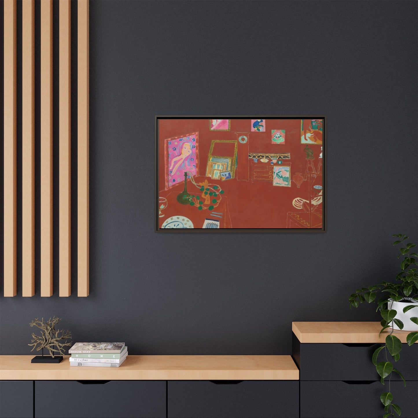 Matisse, Henri - The Red Studio (1911) - Matte Canvas, Framed