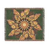 Monarch Butterfly Mandala - Woven Blanket