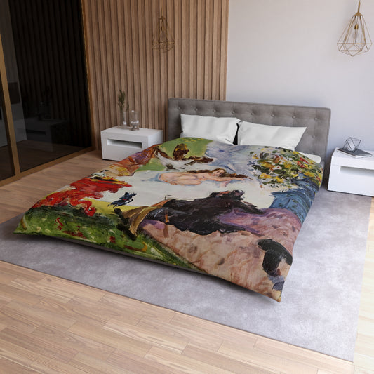 Cézanne, Paul - A Modern Olympia (1874) - Microfiber Duvet Cover