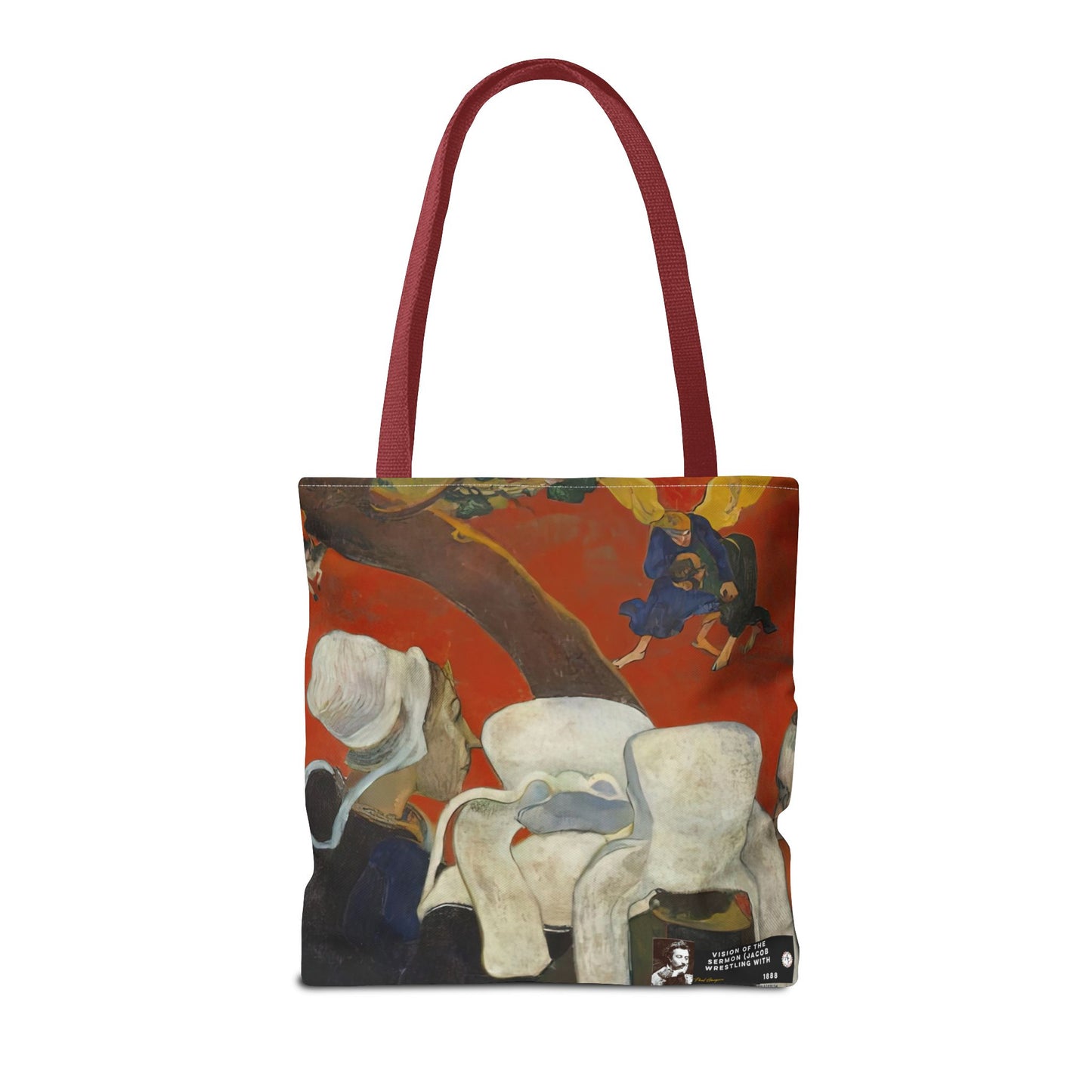 Gauguin, Paul - Vision of the Sermon (Jacob Wrestling with the Angel) (1888) - Tote Bag