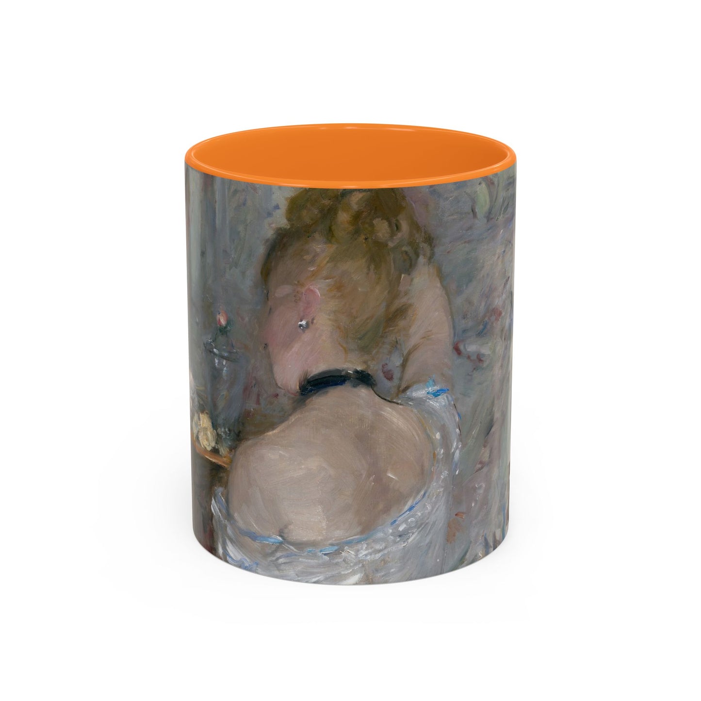 Morisot, Berthe - Woman at Her Toilette (1880) - Colorful Accent Mugs
