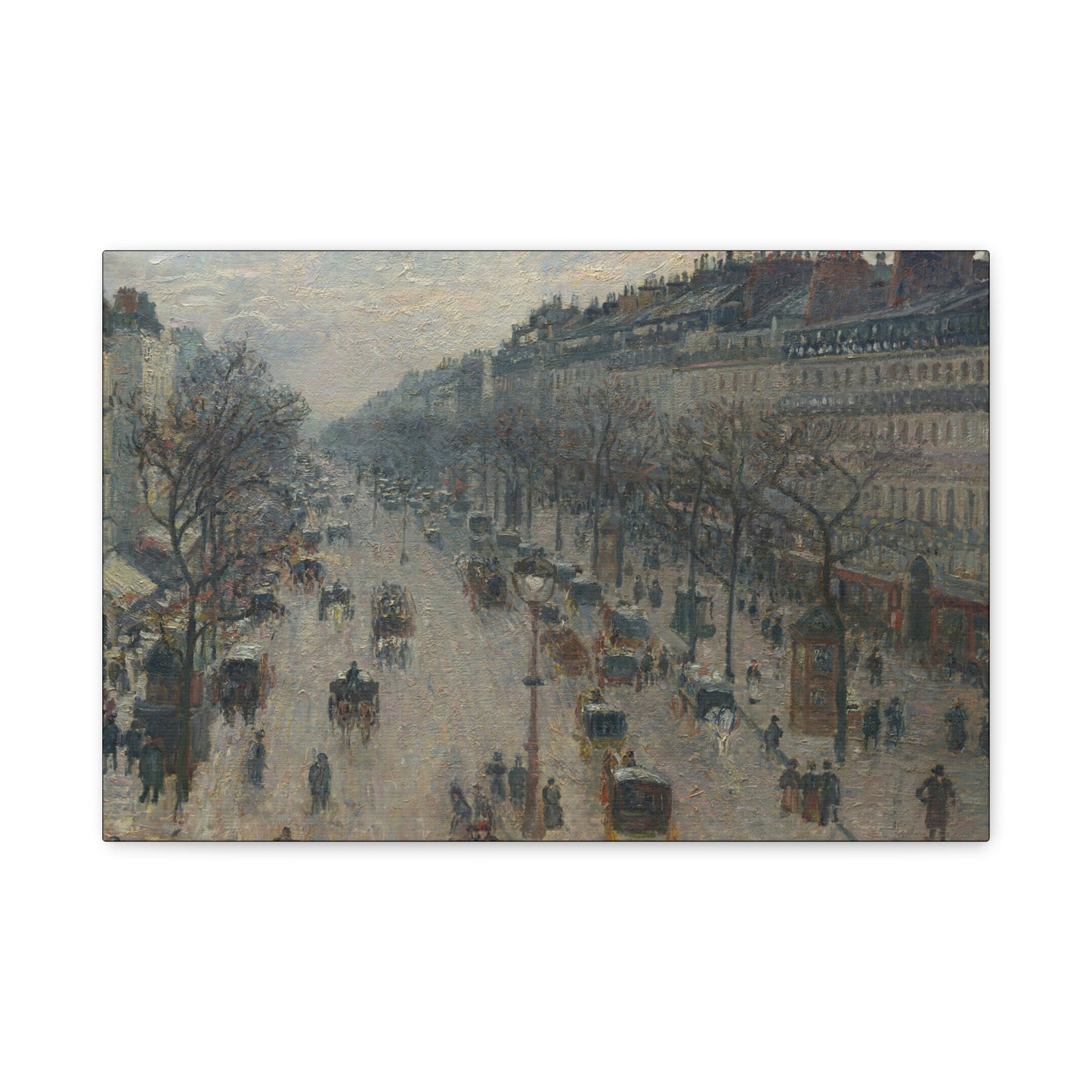 Pissarro, Camille - Boulevard Montmartre, Winter Morning (1897) - Canvas Block, unframed