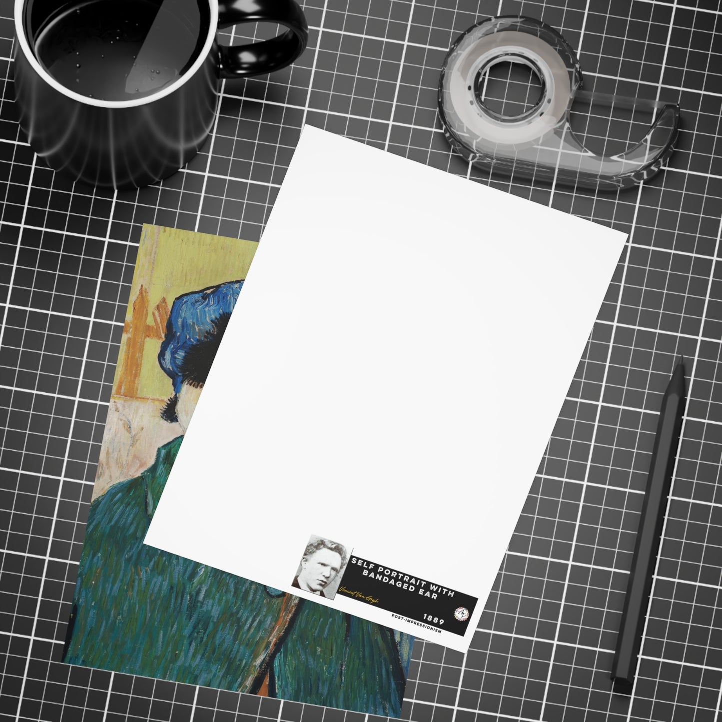 Van Gogh, Vincent - Self Portrait with Bandaged Ear (1889) - Postcard Bundles with Envelopes Included