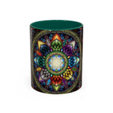 Mystic Jewel Mandala - Colorful Accent Mugs