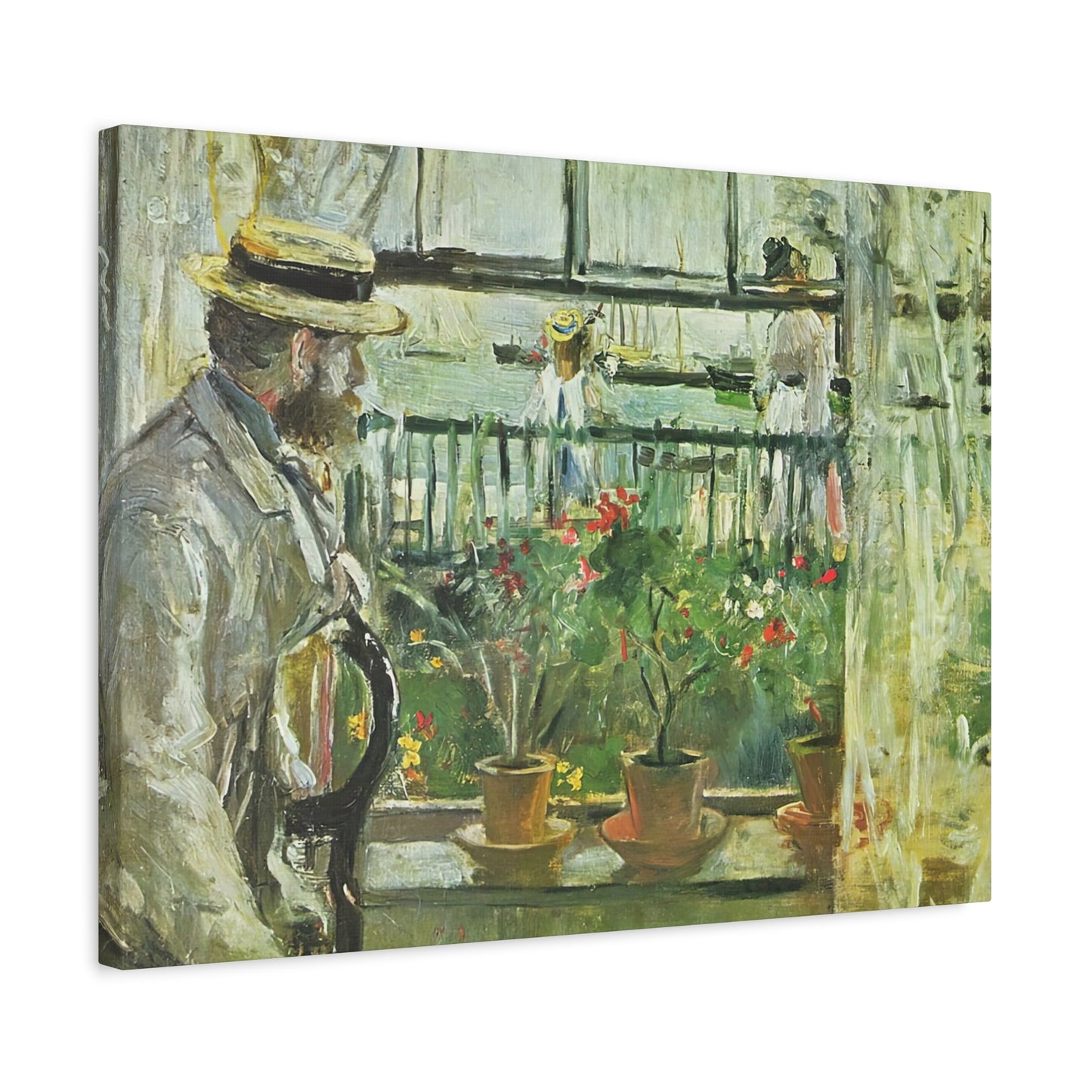 Morisot, Berthe - Eugene Manet on the Isle of Wight (1875) - Canvas Block, unframed
