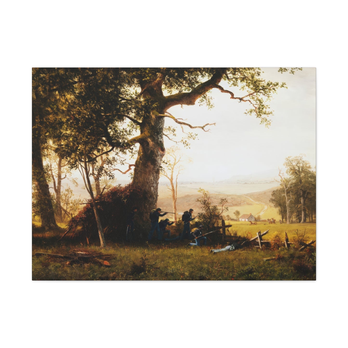Bierstadt, Albert -  Guerrilla Warfare (1861) - Canvas Block, unframed