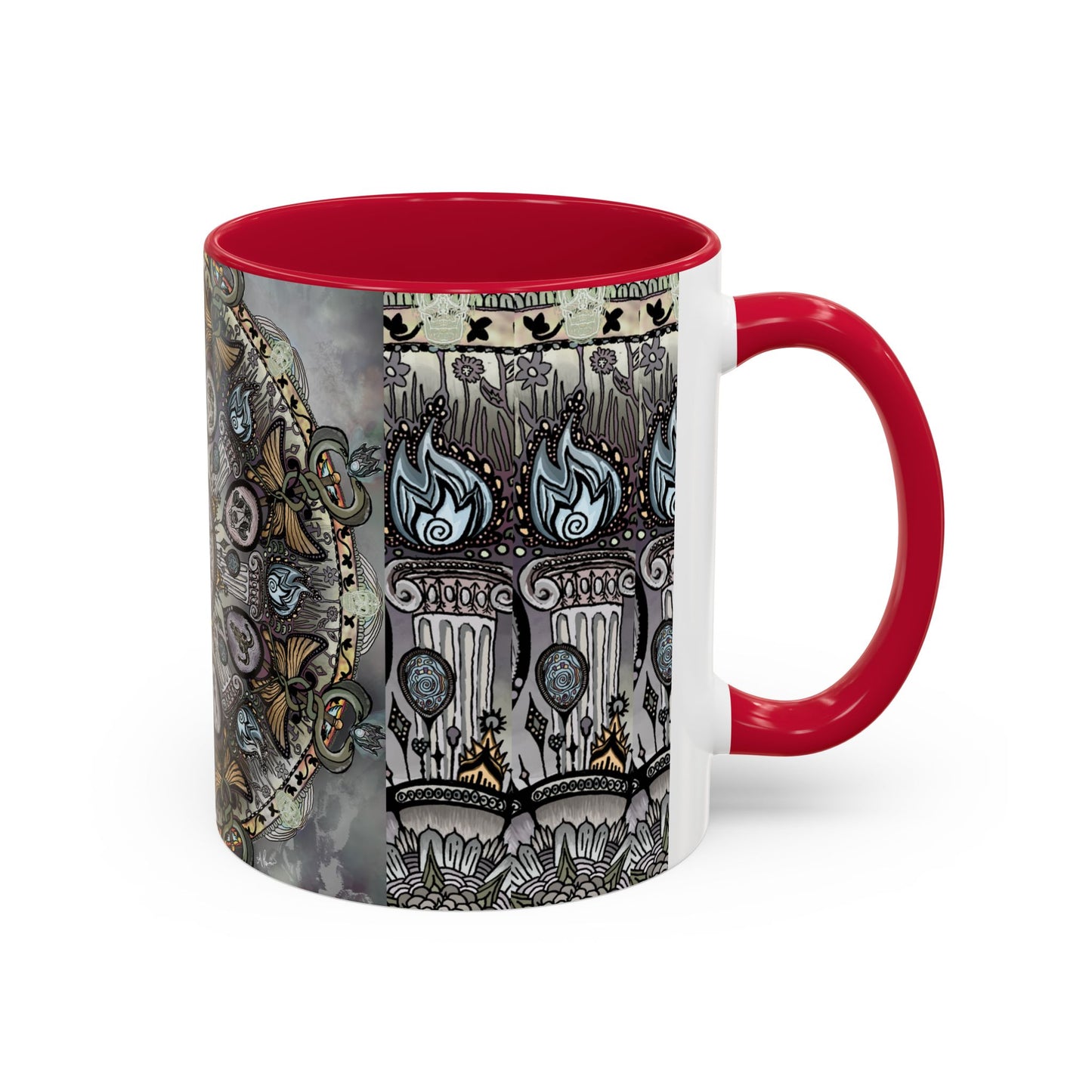 Pacio, Adam - Memento Mori Mandala - Colorful Accent Mugs