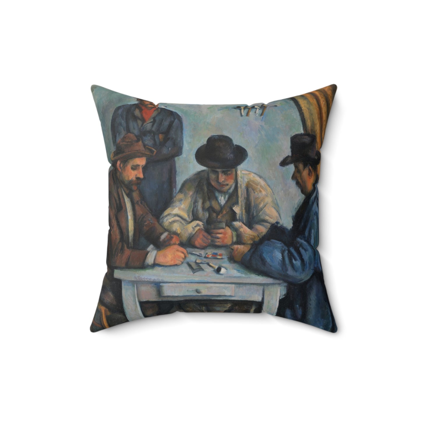 Cézanne, Paul - The Card Players (1892) - Suede Square Pillow