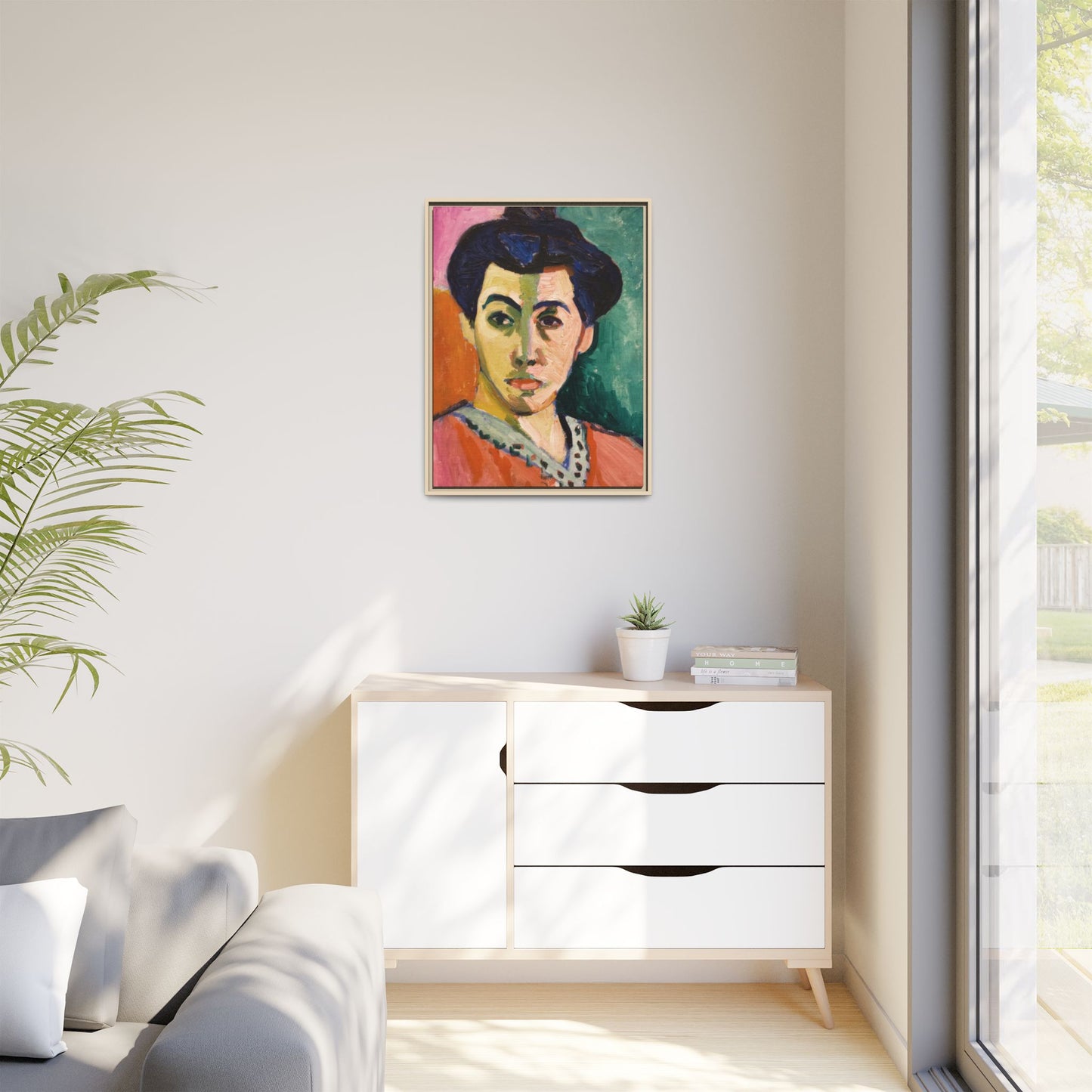 Matisse, Henri - The Green Stripe (1905) - Matte Canvas, Framed