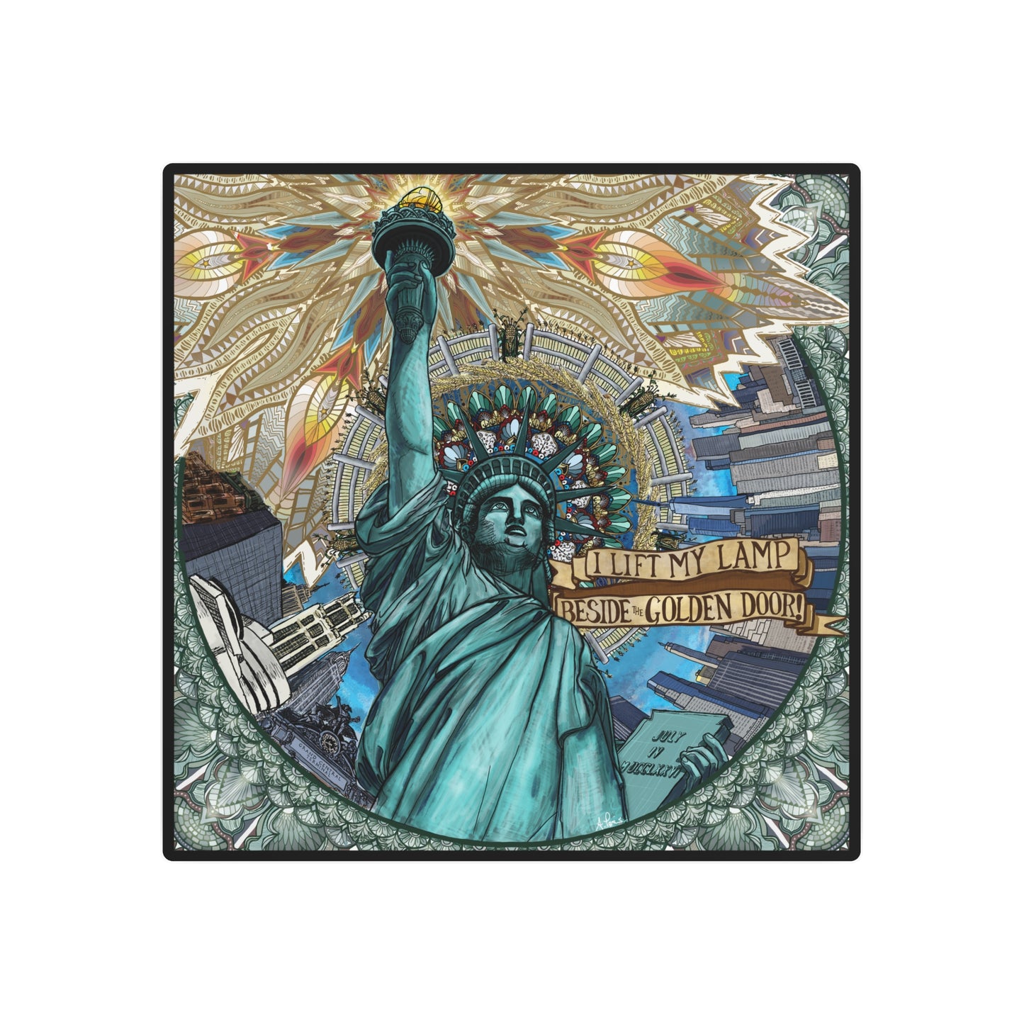 Liberty Mandala - Metal Sign