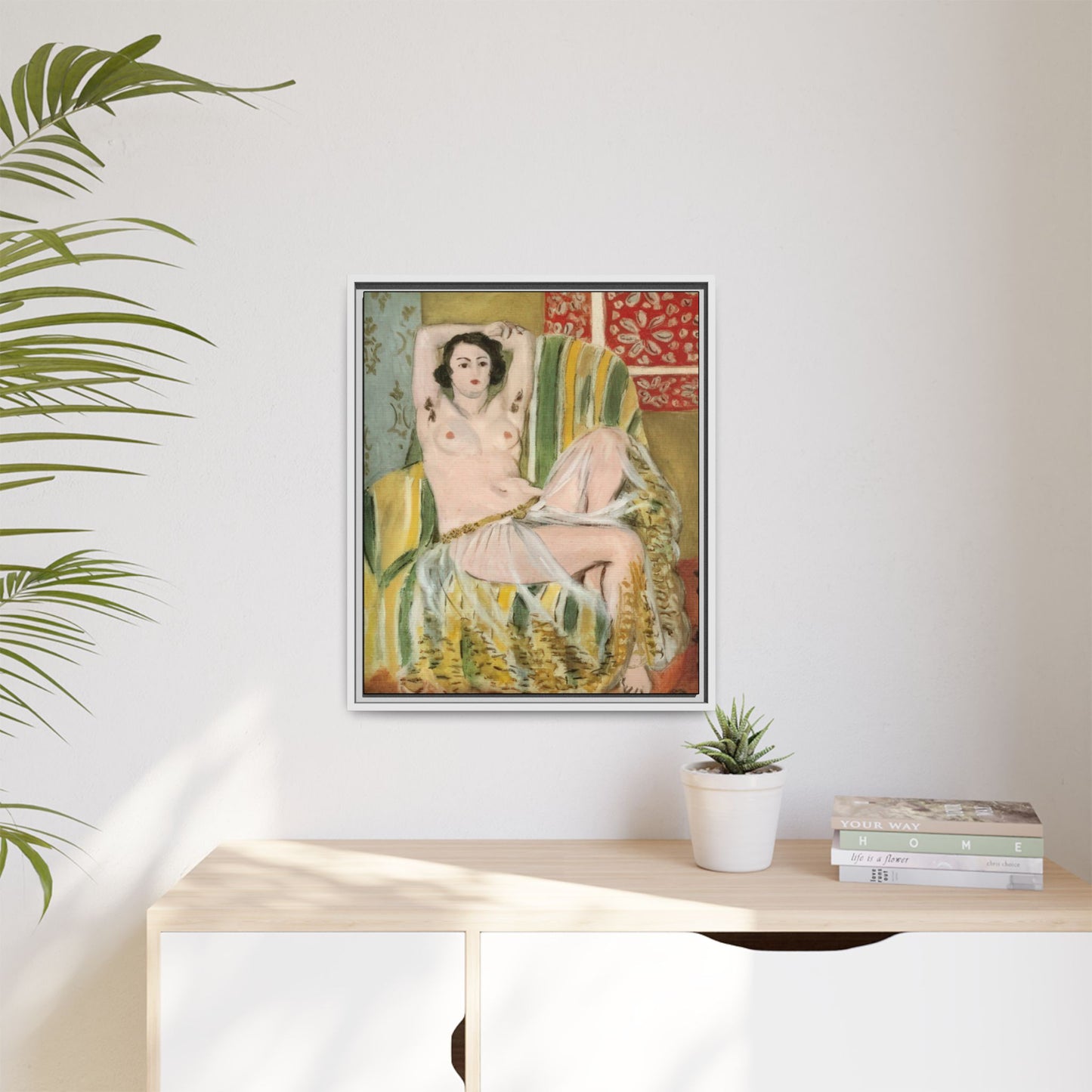 Matisse, Henri - Odalisque with Raised Arms (1923) - Matte Canvas, Framed