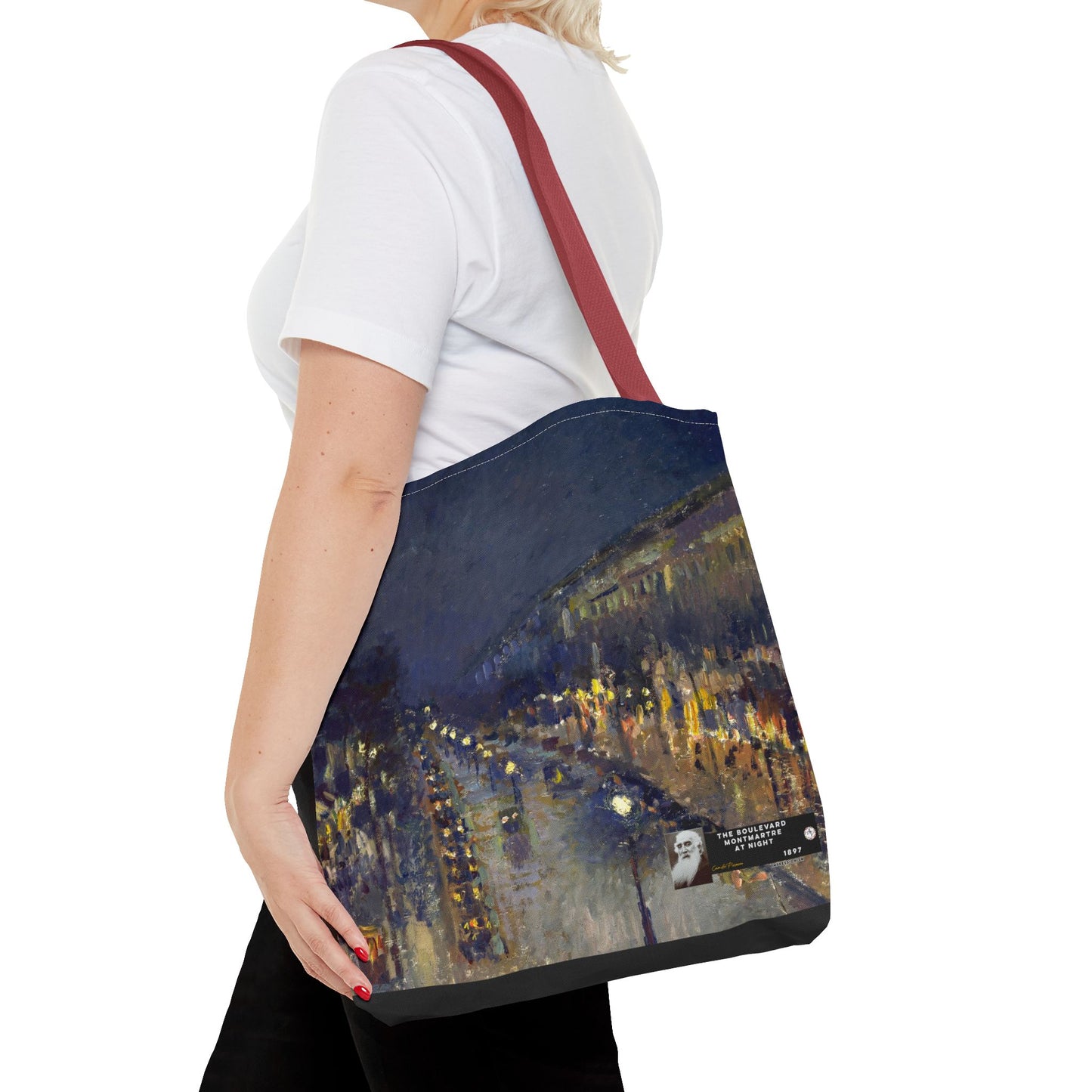 Pissarro, Camille - The Boulevard Montmartre At Night (1897) - Tote Bag