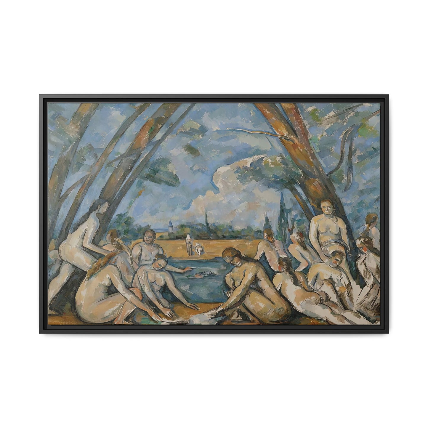 Cézanne, Paul - The Large Bathers (1906) - Matte Canvas, Framed