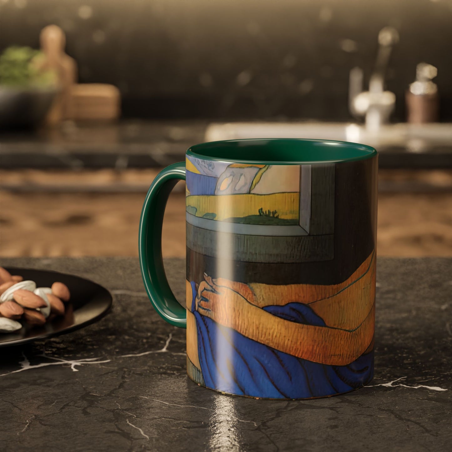 Filiger, Charles - The Recumbent Christ (1895) - Colorful Accent Mugs