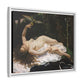 Courbet, Gustave - Woman with a Parrot (1866) - Matte Canvas, Framed