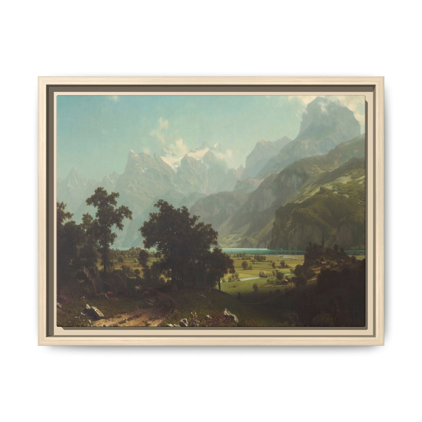 Bierstadt, Albert - Lake Lucerne (1858) - Matte Canvas, Framed