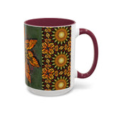 Monarch Butterfly Mandala - Colorful Accent Mugs