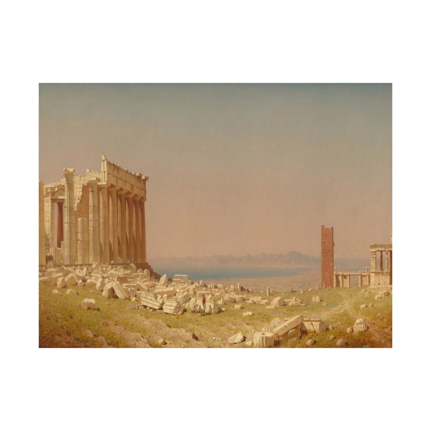 Gifford, Sanford Robinson - Ruins of the Parthenon  (1880) - Satin Posters