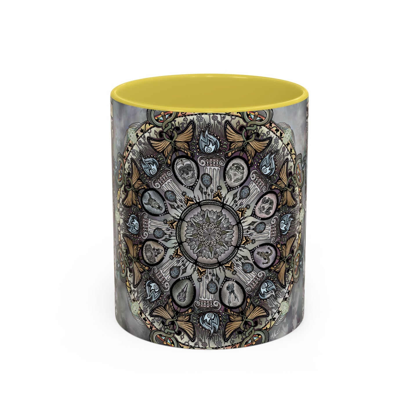 Pacio, Adam - Memento Mori Mandala - Colorful Accent Mugs