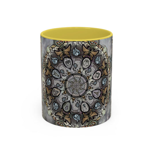Pacio, Adam - Memento Mori Mandala - Colorful Accent Mugs