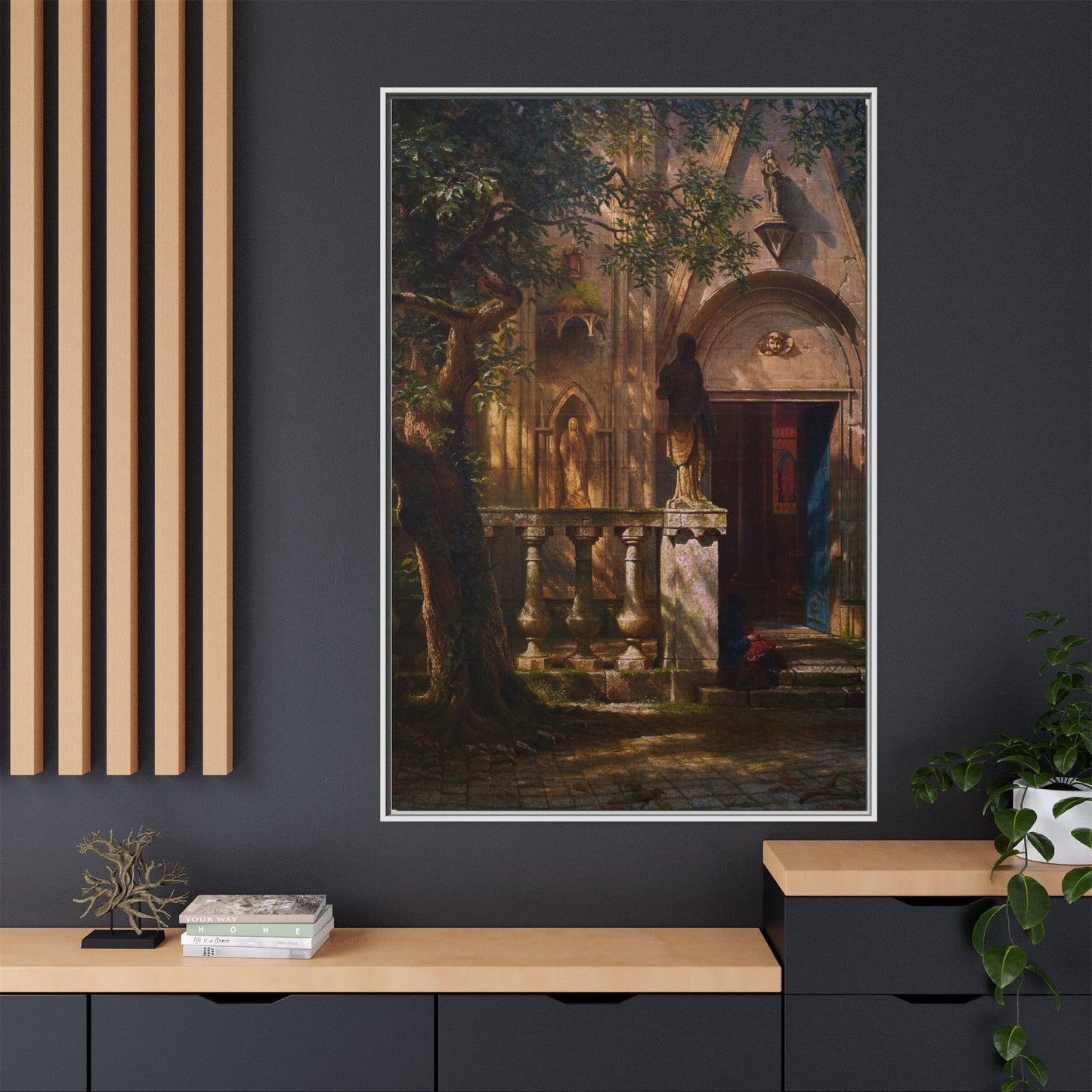 Bierstadt, Albert - Sunlight and Shadow  (1854) - Matte Canvas, Framed