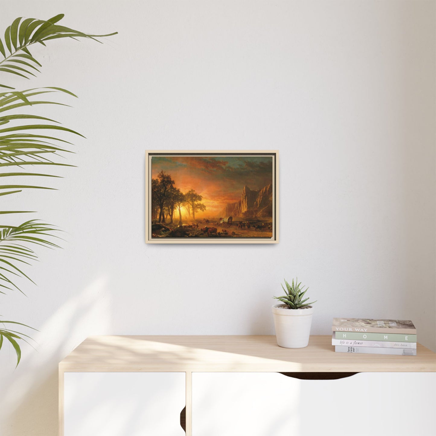 Bierstadt, Albert - Emigrants Crossing the Plains (1867) - Matte Canvas, Framed