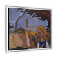 Filiger, Charles - Virgin and Two Angels (1895) - Matte Canvas, Framed