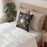 Mystic Jewel Mandala - Poly Velvet Pillow