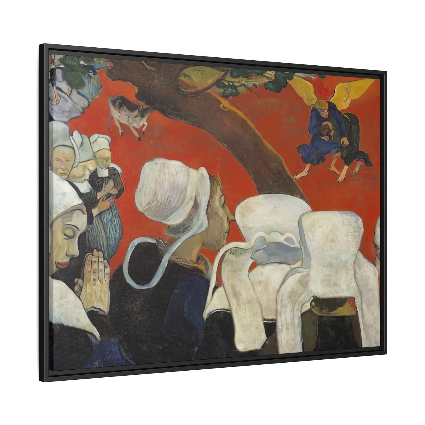 Gauguin, Paul - Vision of the Sermon (Jacob Wrestling with the Angel) (1888) - Matte Canvas, Framed
