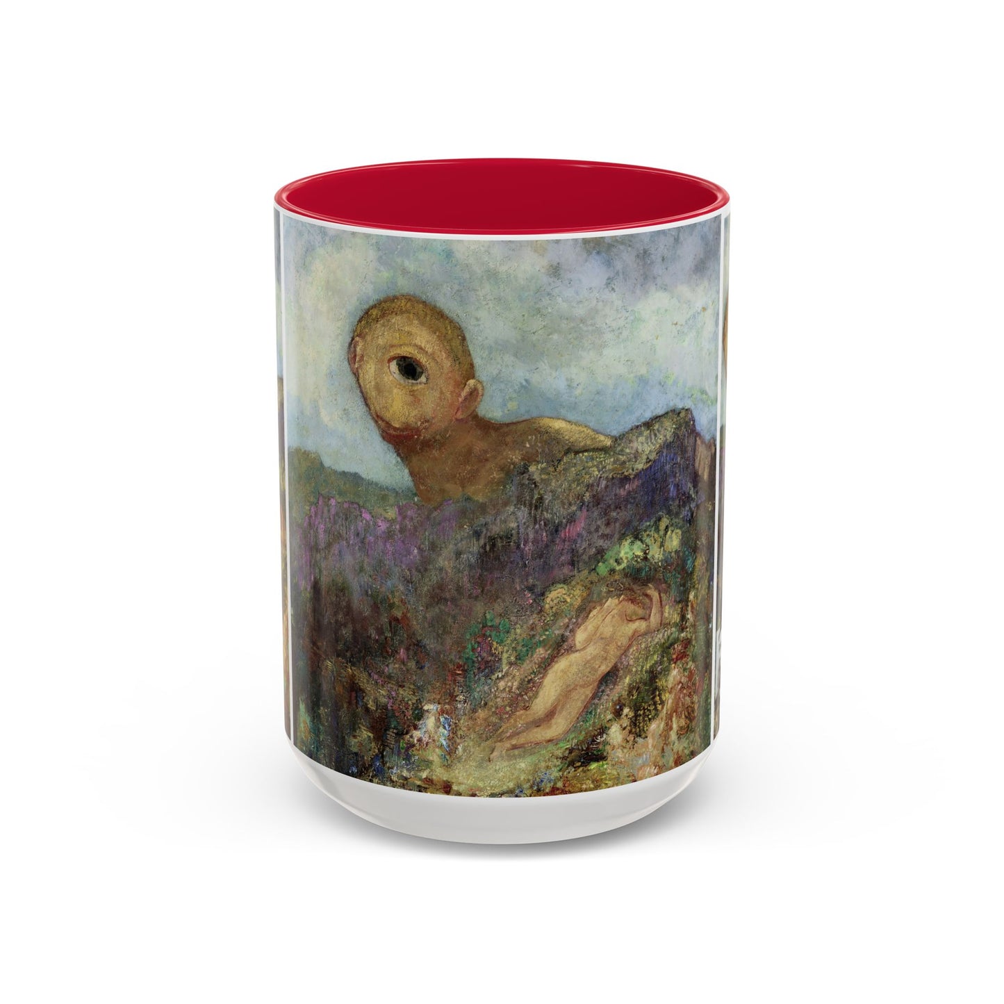 Redon, Odilon - The Cyclops (1914) - Colorful Accent Mugs
