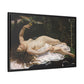 Courbet, Gustave - Woman with a Parrot (1866) - Matte Canvas, Framed