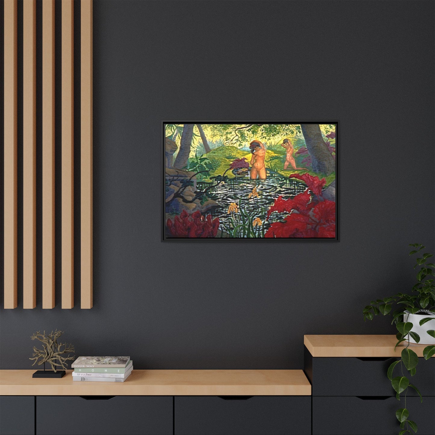 Ranson, Paul - The Lotus Bather (1906) - Matte Canvas, Framed
