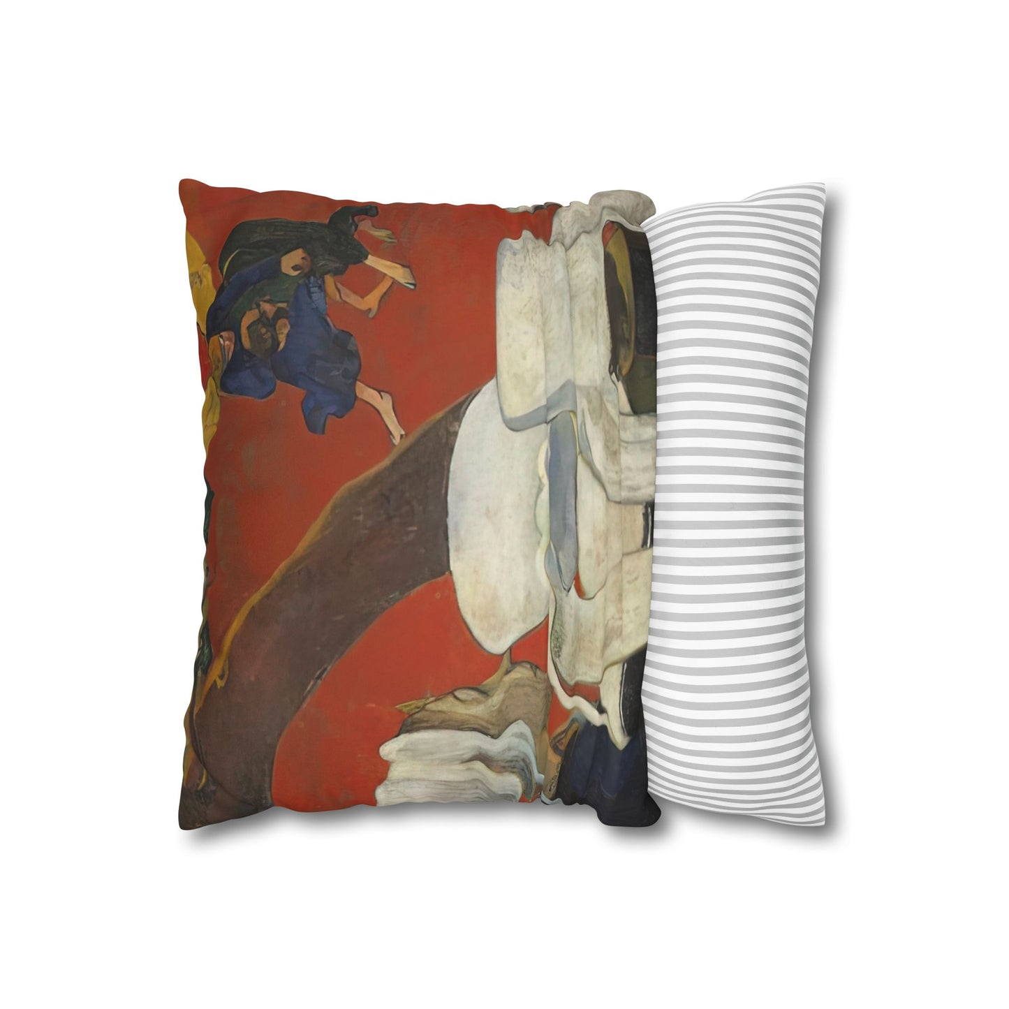 Gauguin, Paul - Vision of the Sermon (Jacob Wrestling with the Angel) (1888) - Suede Square Pillowcase