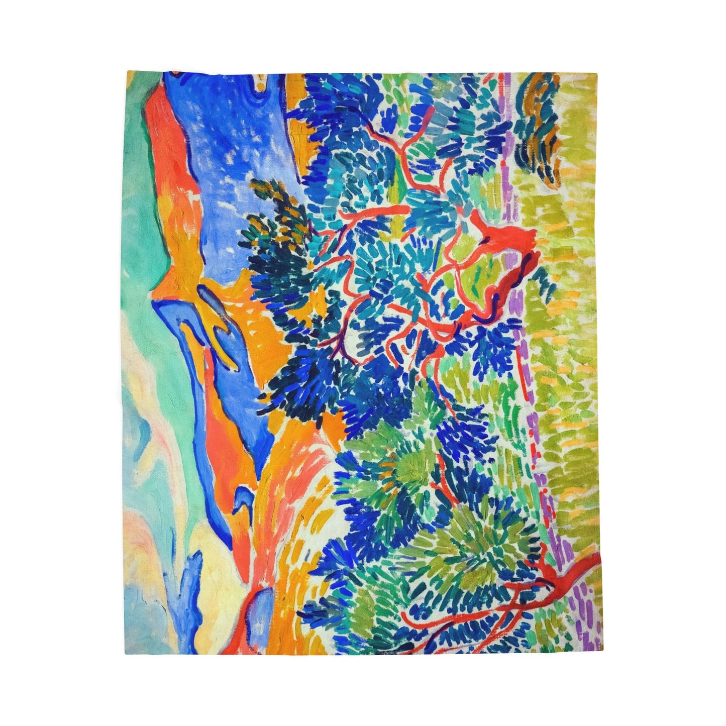 Derain, André - Mountains at Collioure (1905) - Velveteen Plush Blanket