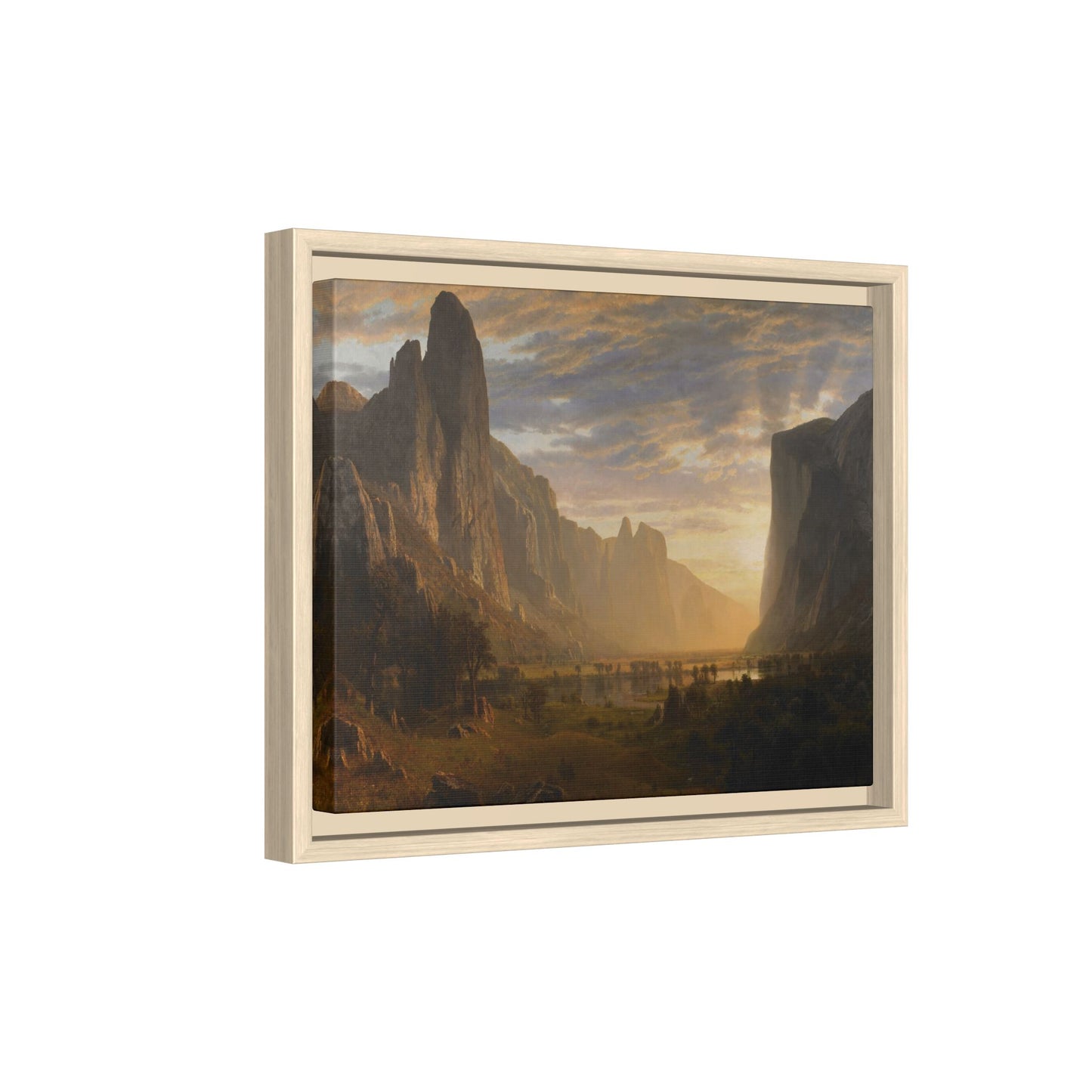 Bierstadt, Albert - Looking Down Yosemite Valley (1865) - Matte Canvas, Framed