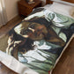Courbet, Gustave - The Desperate Man (1843) - Velveteen Plush Blanket