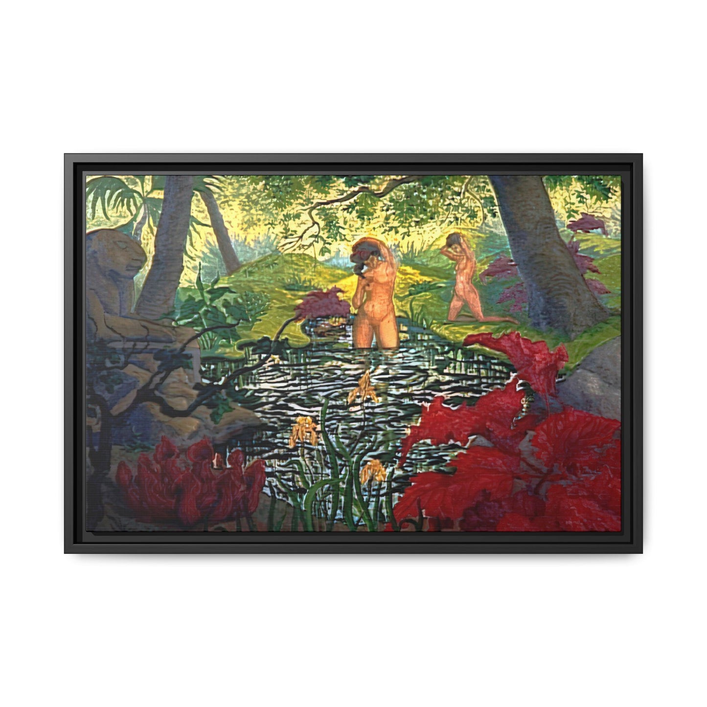 Ranson, Paul - The Lotus Bather (1906) - Matte Canvas, Framed