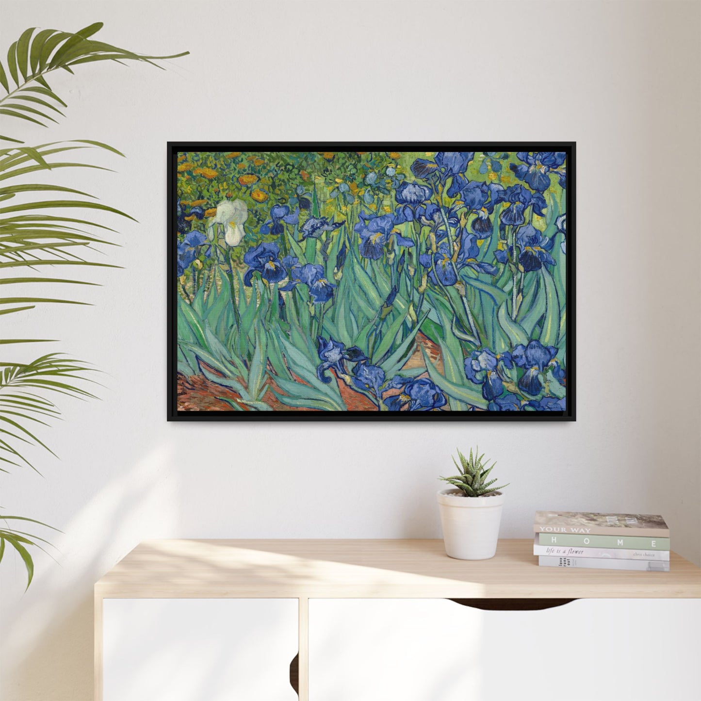 Van Gogh, Vincent - Irises (1889) - Matte Canvas, Framed