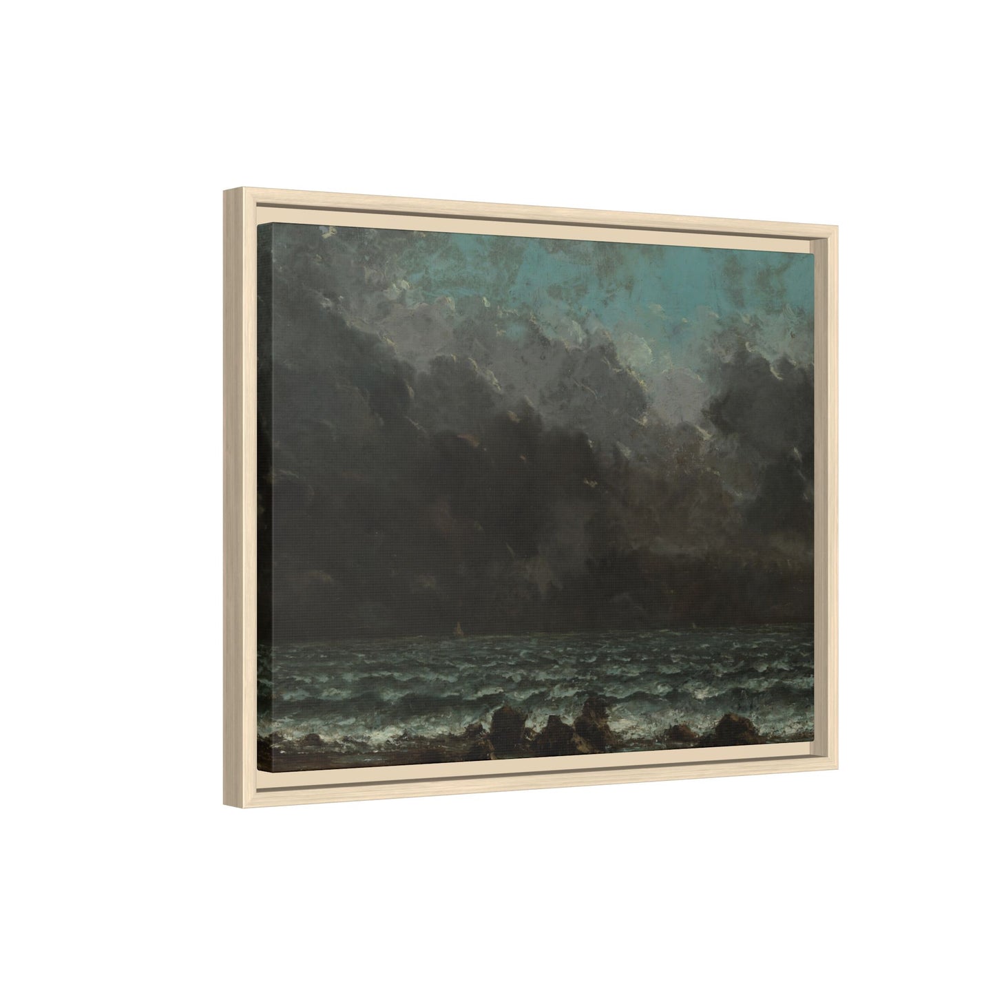 Courbet, Gustave - The Sea (1865) - Matte Canvas, Framed