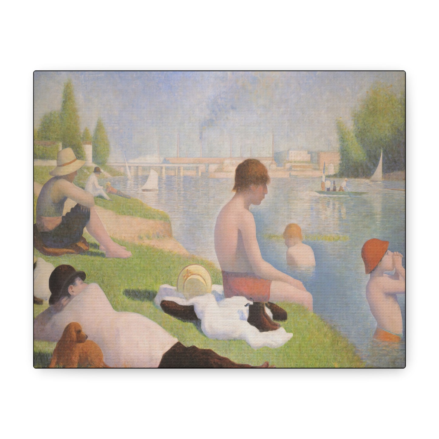 Seurat, Georges - Bathers at Asnières (1884) - Canvas Block, unframed