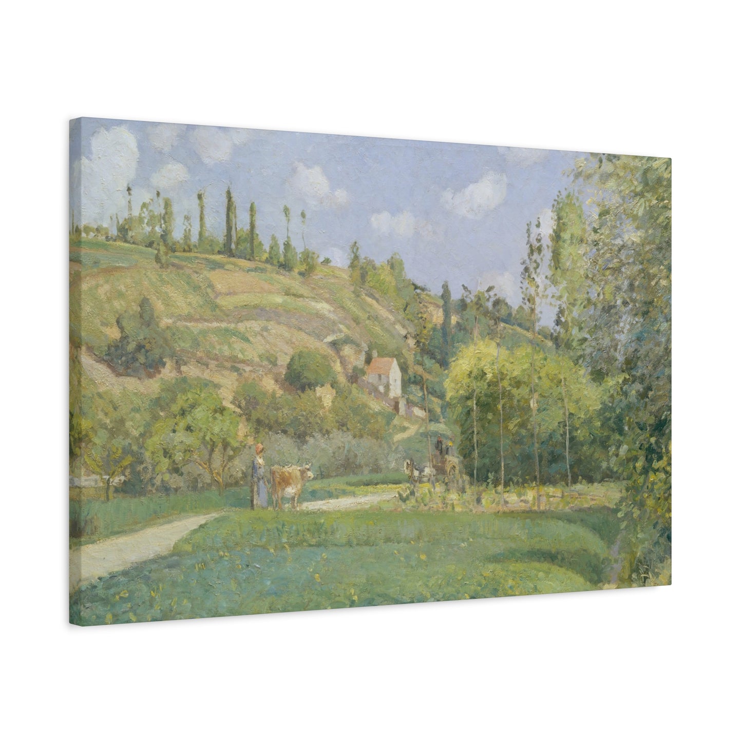 Pissarro, Camille - A Cowherd at Valhermeil, Auvers-sur-Oise (1874) - Canvas Block, unframed