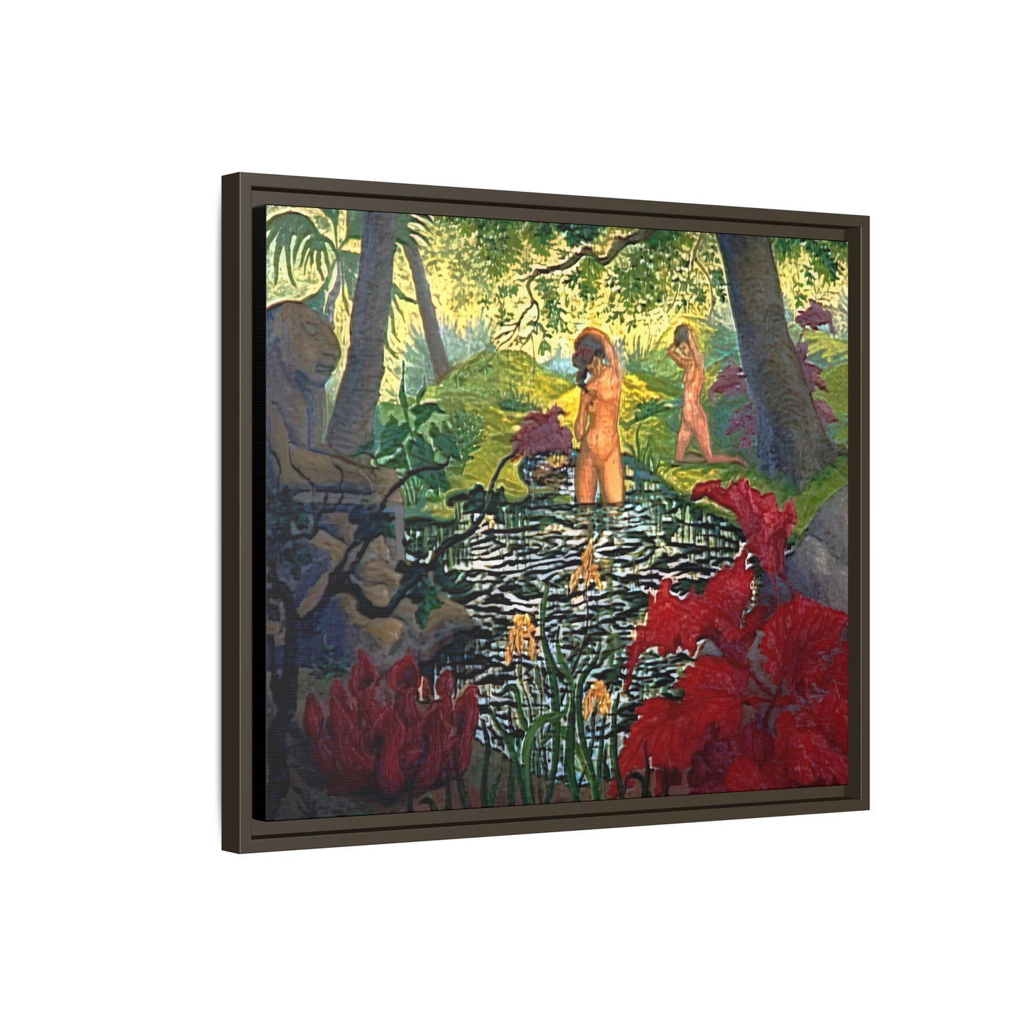 Ranson, Paul - The Lotus Bather (1906) - Matte Canvas, Framed