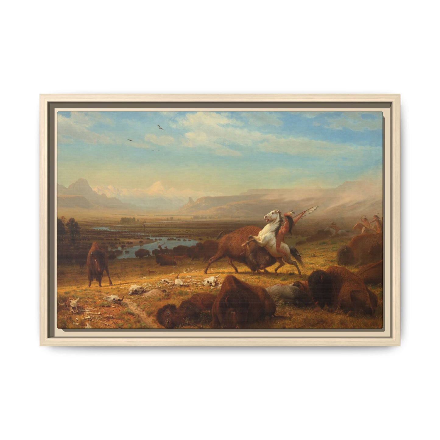 Bierstadt, Albert - The Last of the Buffalo  (1888) - Matte Canvas, Framed