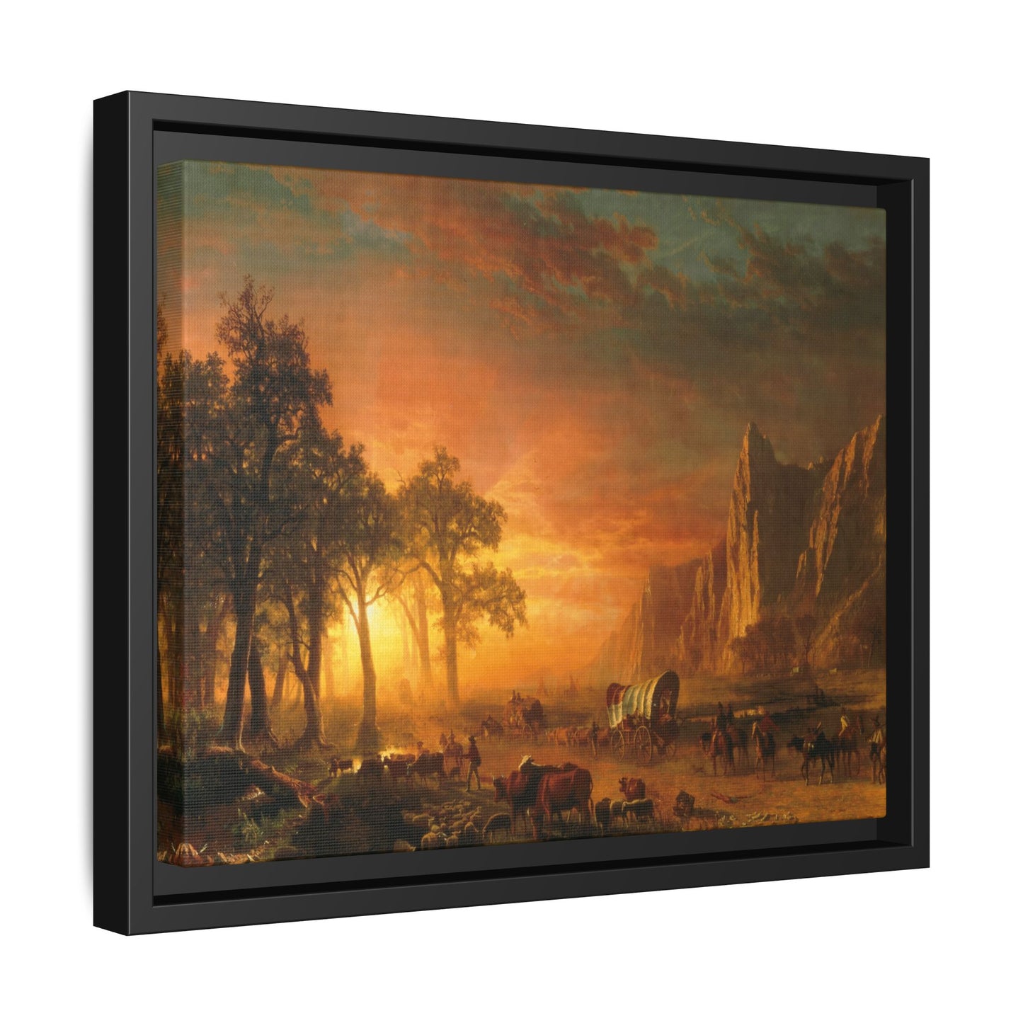 Bierstadt, Albert - Emigrants Crossing the Plains (1867) - Matte Canvas, Framed