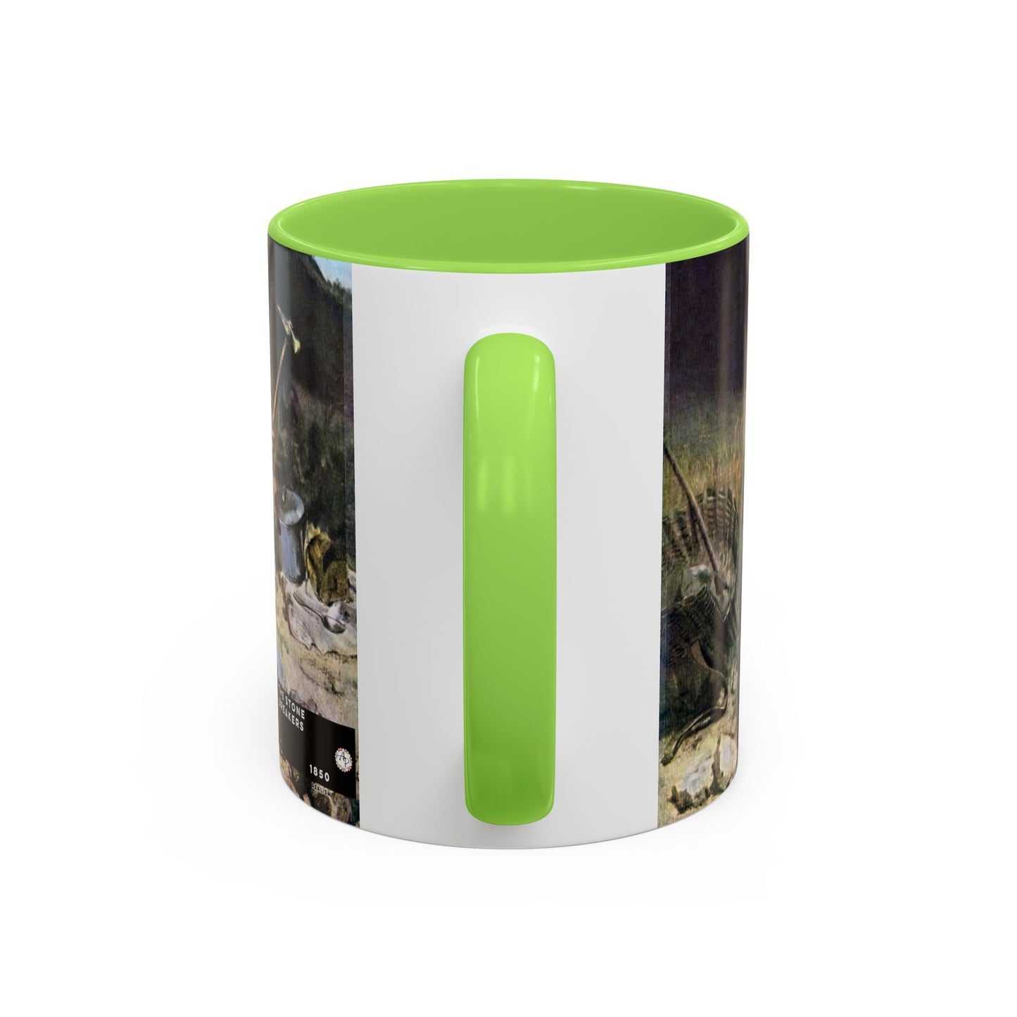Courbet, Gustave - The Stone Breakers (1850) - Colorful Accent Mugs